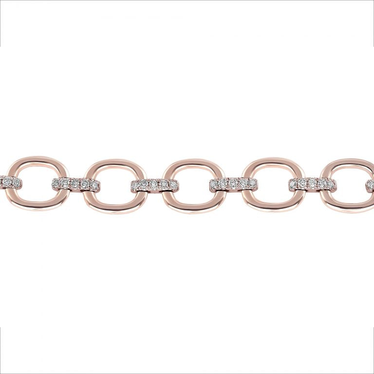 14K Diamond Link Bracelet