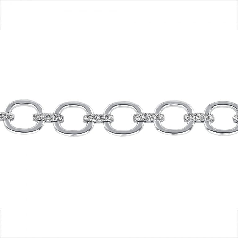 14K Diamond Link Bracelet