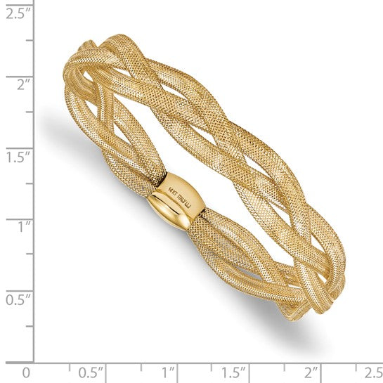 14K Fancy Stretch Bangle Bracelet