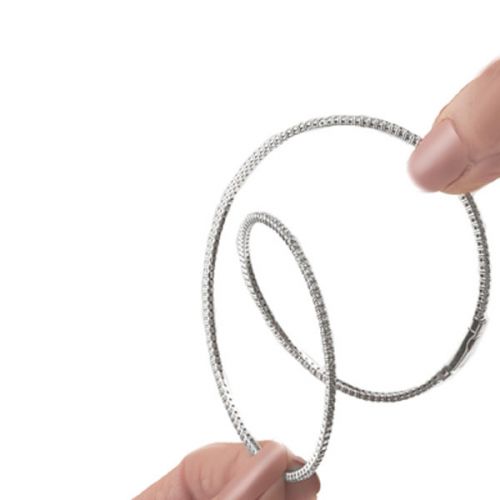 18k 3.25ctw Diamond Flexible Wrap Around Tennis Bangle