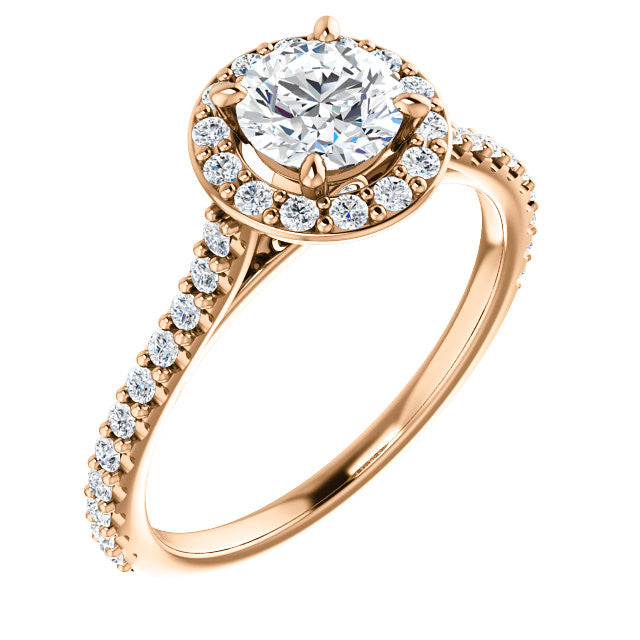 Diamond Halo 1 Carat Engagement Ring - Crestwood Jewelers