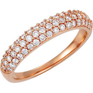 14K 1/2 CTW Diamond Pavé Anniversary Band - Crestwood Jewelers