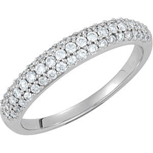 14K 1/2 CTW Diamond Pavé Anniversary Band - Crestwood Jewelers