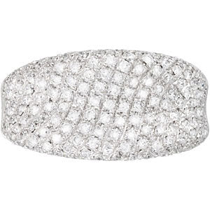 14K White 1 1/5 CTW Diamond Pavé Ring - Crestwood Jewelers