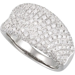 14K White 1 1/5 CTW Diamond Pavé Ring - Crestwood Jewelers