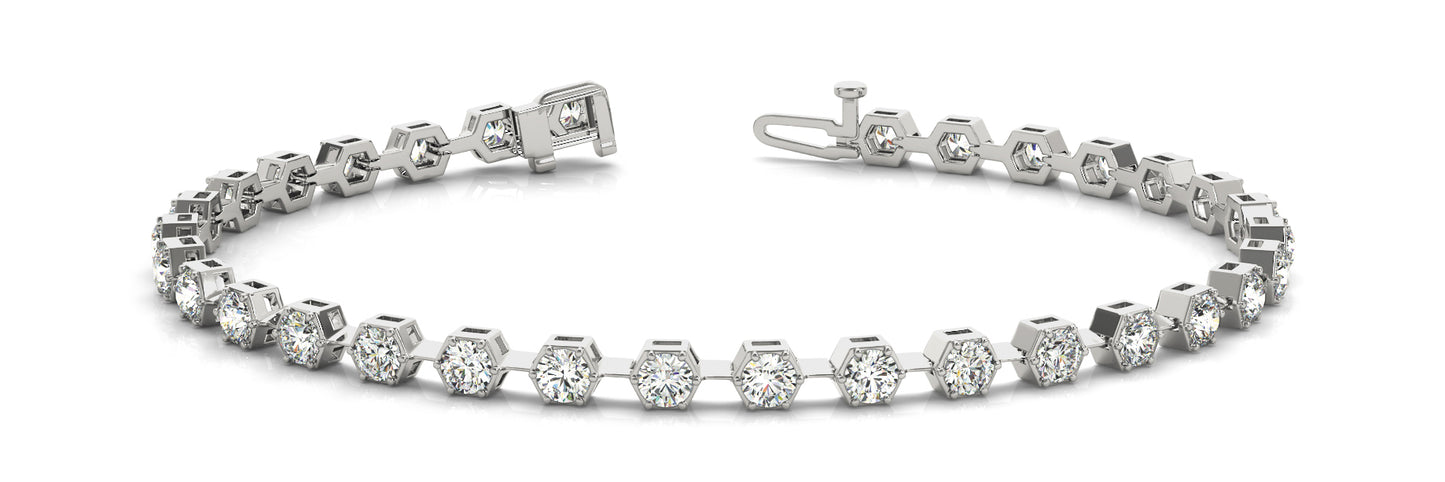 14K 1 5/8CT DIAMOND BRACELET