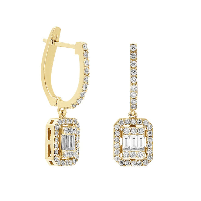 0.63crt Diamond 14k Gold Earring