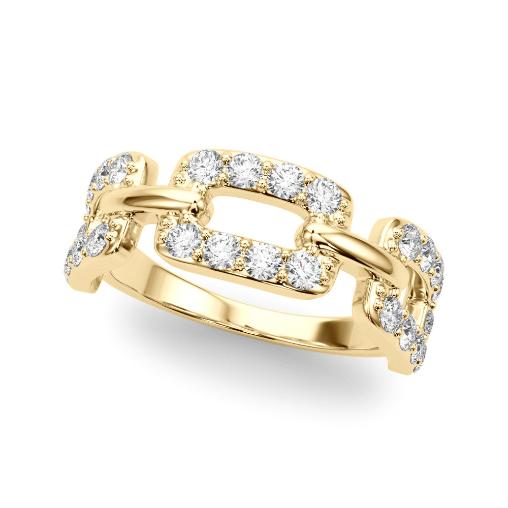 14K 3/4CT LAB GROWN DIAMOND LINK FASHION RING