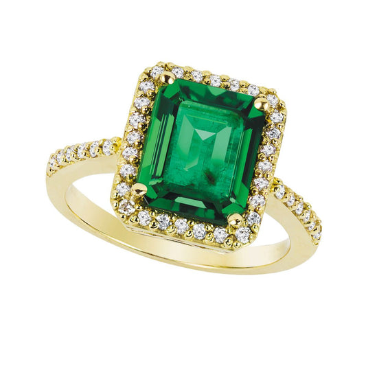 14k Emerald And Diamond Ring - Crestwood Jewelers