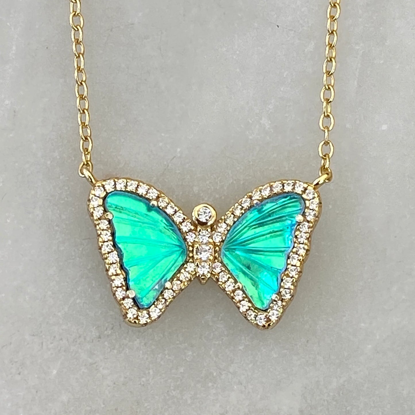 KAMARIA LIMITED EDITION MORPHO BUTTERFLY NECKLACE