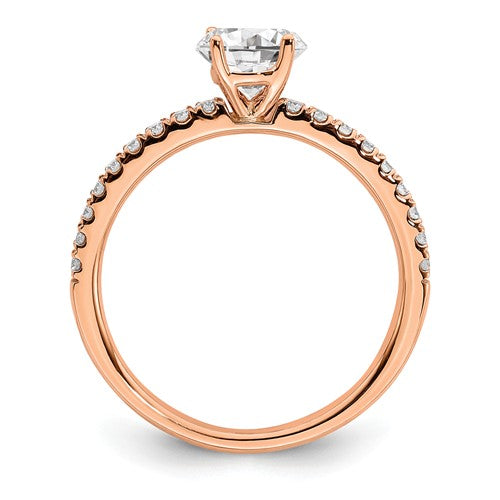 14K Rose Gold Lab Grown Diamond Engagement Ring - Crestwood Jewelers