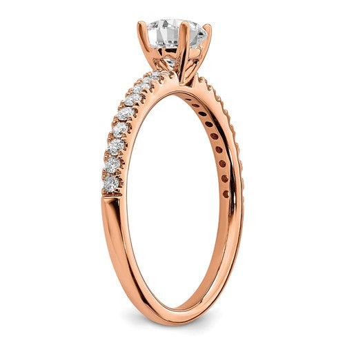 14K Rose Gold Lab Grown Diamond Engagement Ring - Crestwood Jewelers