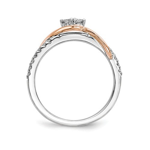 14k White And Rose Gold Diamond Ring - Crestwood Jewelers