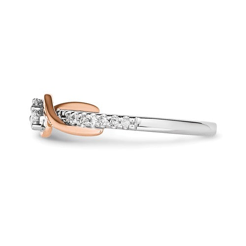 14k White And Rose Gold Diamond Ring - Crestwood Jewelers