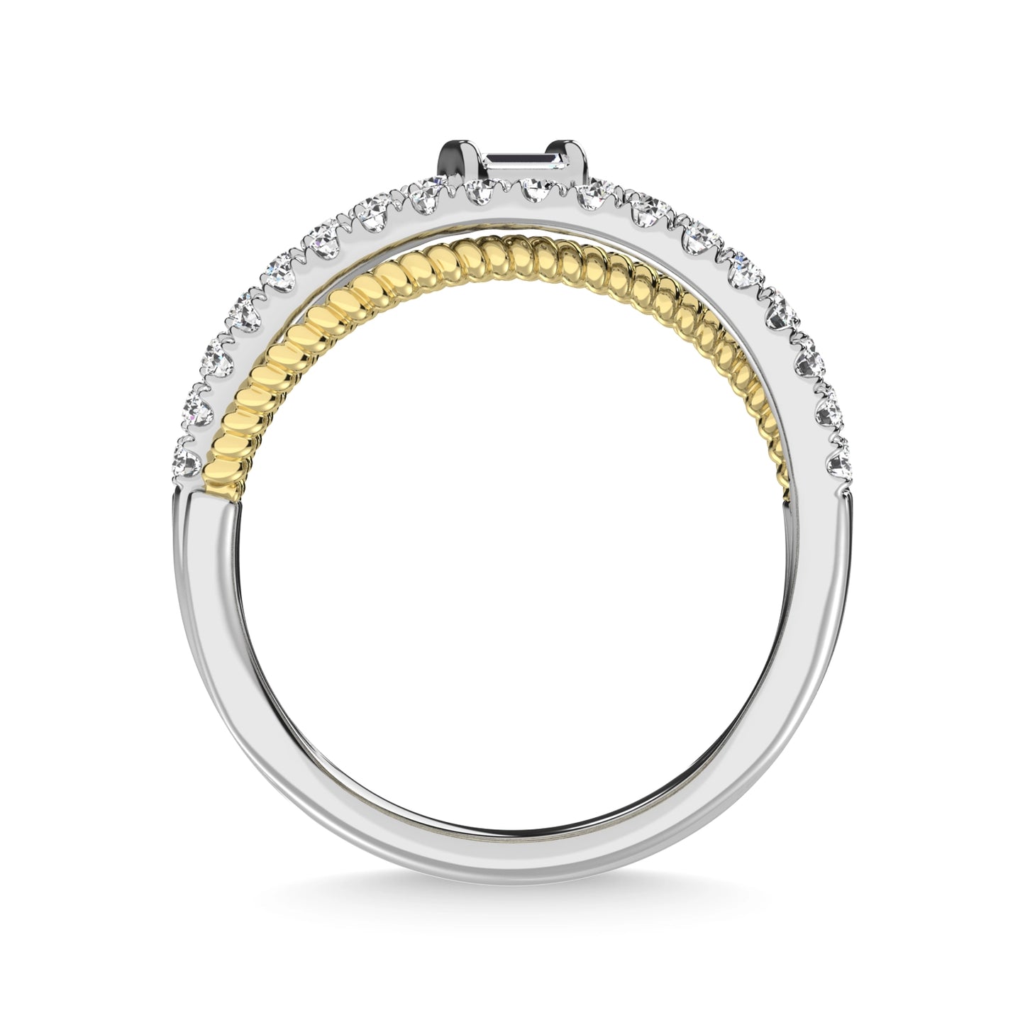 14K TWO TONE DIAMOND 1 CT.TW. FASHION RING | Crestwood Jewelers