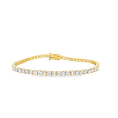 14K YELLOW GOLD 6.75CTTW LAB GROWN DIAMOND TENNIS BRACELET - Crestwood Jewelers