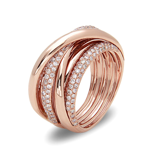 14 Karat Rose Gold Diamond Ring