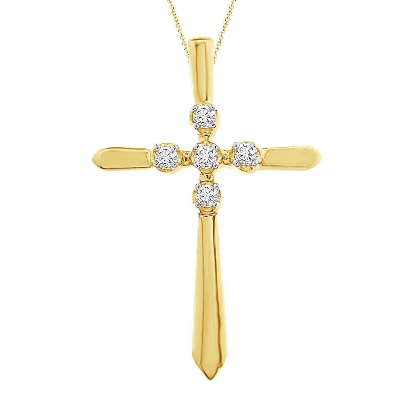 10K Gold Diamond Cross - Crestwood Jewelers