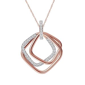 10K Rose Gold Diamond Pendant - Crestwood Jewelers