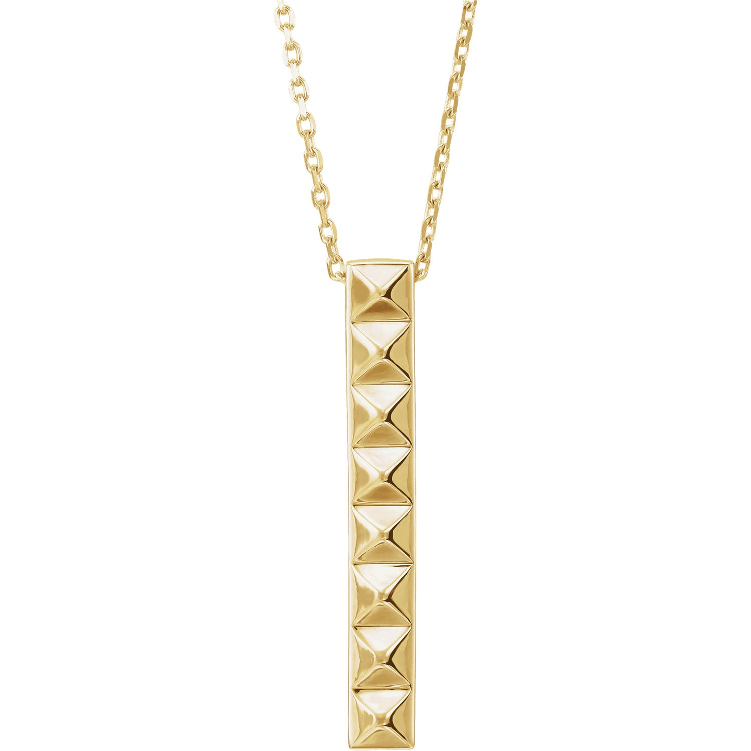 14K Pyramid Bar Necklace - Crestwood Jewelers