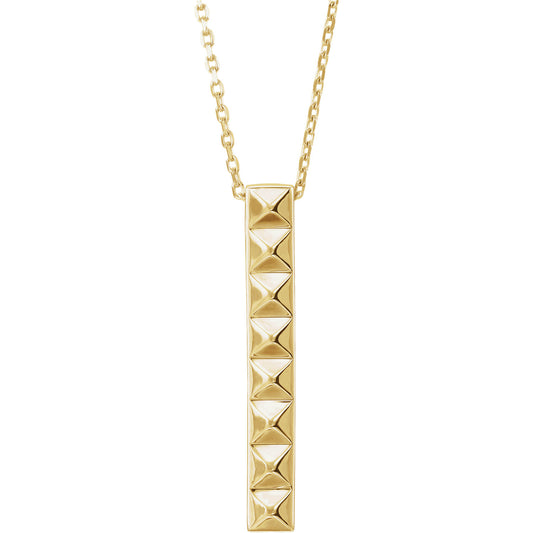 14K Pyramid Bar Necklace - Crestwood Jewelers