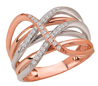 14K Two Tone Diamond Ring - Crestwood Jewelers