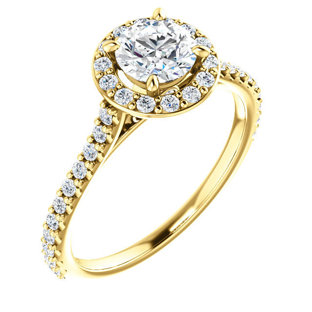 Diamond Halo 1 Carat Engagement Ring - Crestwood Jewelers
