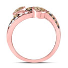 Rose Gold Chocolate & White Diamond Ring - Crestwood Jewelers