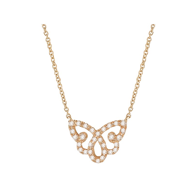 Tesoro Diamond Butterfly Necklace