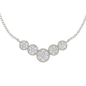 0.33 CTTW 10KT WHITE GOLD PAVE DIAMOND NECKLACE - Crestwood Jewelers