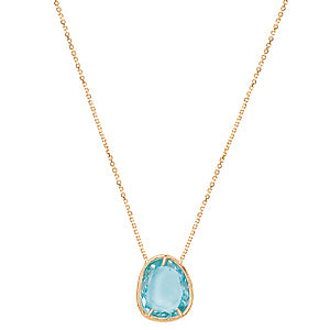 14K Tesoro Blue Topaz Adjustable Necklace - Crestwood Jewelers