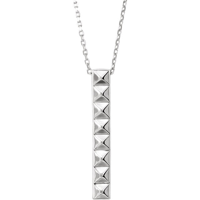 14K Pyramid Bar Necklace - Crestwood Jewelers
