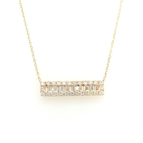 14k YG .50ctw Diamond 'Bar' Necklace