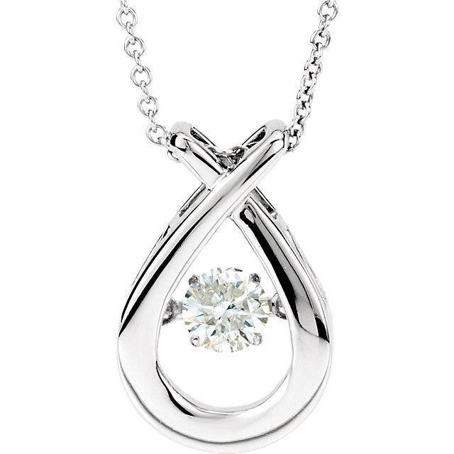 14K White 3/8 CT Diamonds in Motion 18" Mystara® Necklace - Crestwood Jewelers