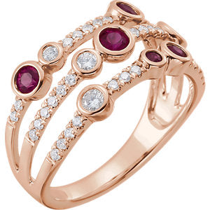 14K Sapphire & 3/8 CTW Diamond Ring - Crestwood Jewelers