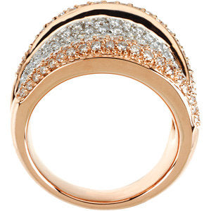 2.25 Carat Two Tone Pave Diamond Ring - Crestwood Jewelers