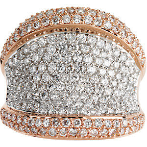 2.25 Carat Two Tone Pave Diamond Ring - Crestwood Jewelers
