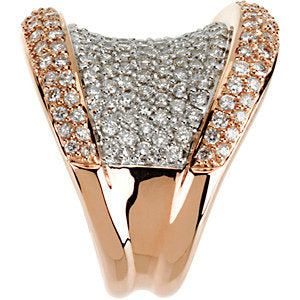 2.25 Carat Two Tone Pave Diamond Ring - Crestwood Jewelers