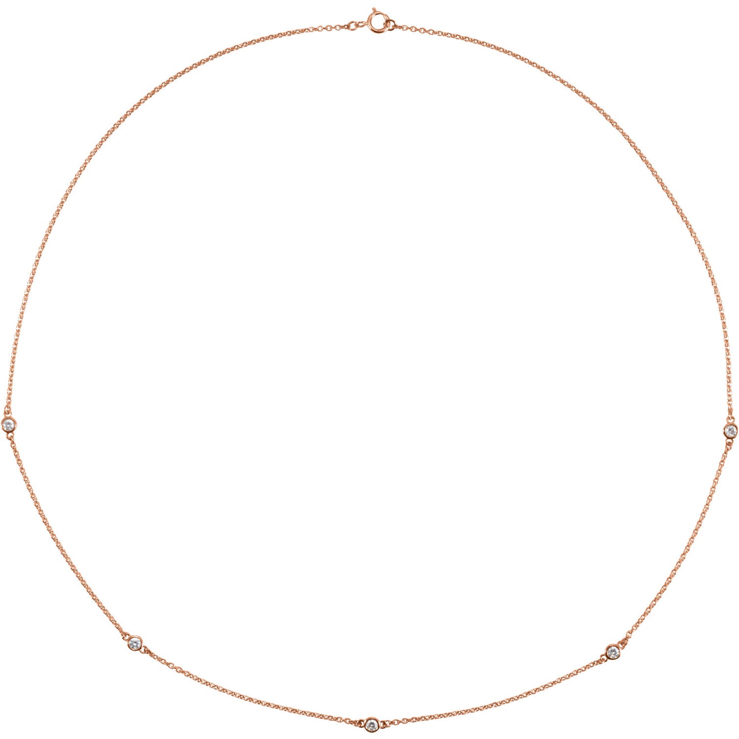 14K 1/4CTW Diamond Bezel 18" Necklace - Crestwood Jewelers