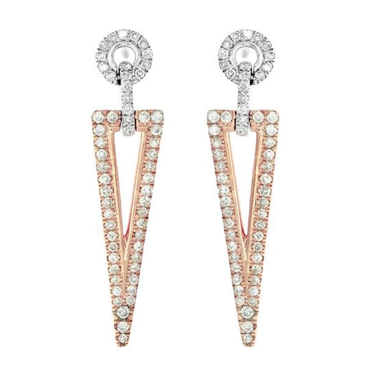 10KT Two Tone Diamond Earrings - Crestwood Jewelers
