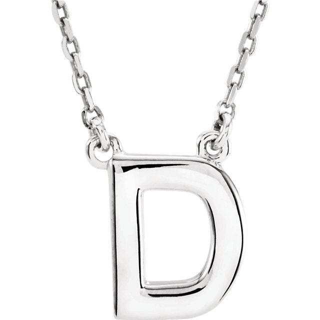 14K Gold Block Initial Necklace - Crestwood Jewelers