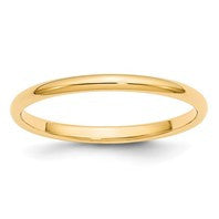 2mm 14K Gold Wedding Band - Crestwood Jewelers