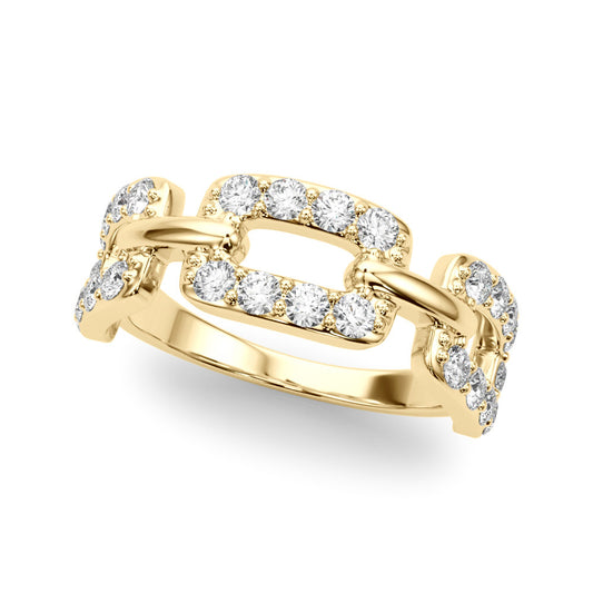 14K 3/4CT LAB GROWN DIAMOND LINK FASHION RING