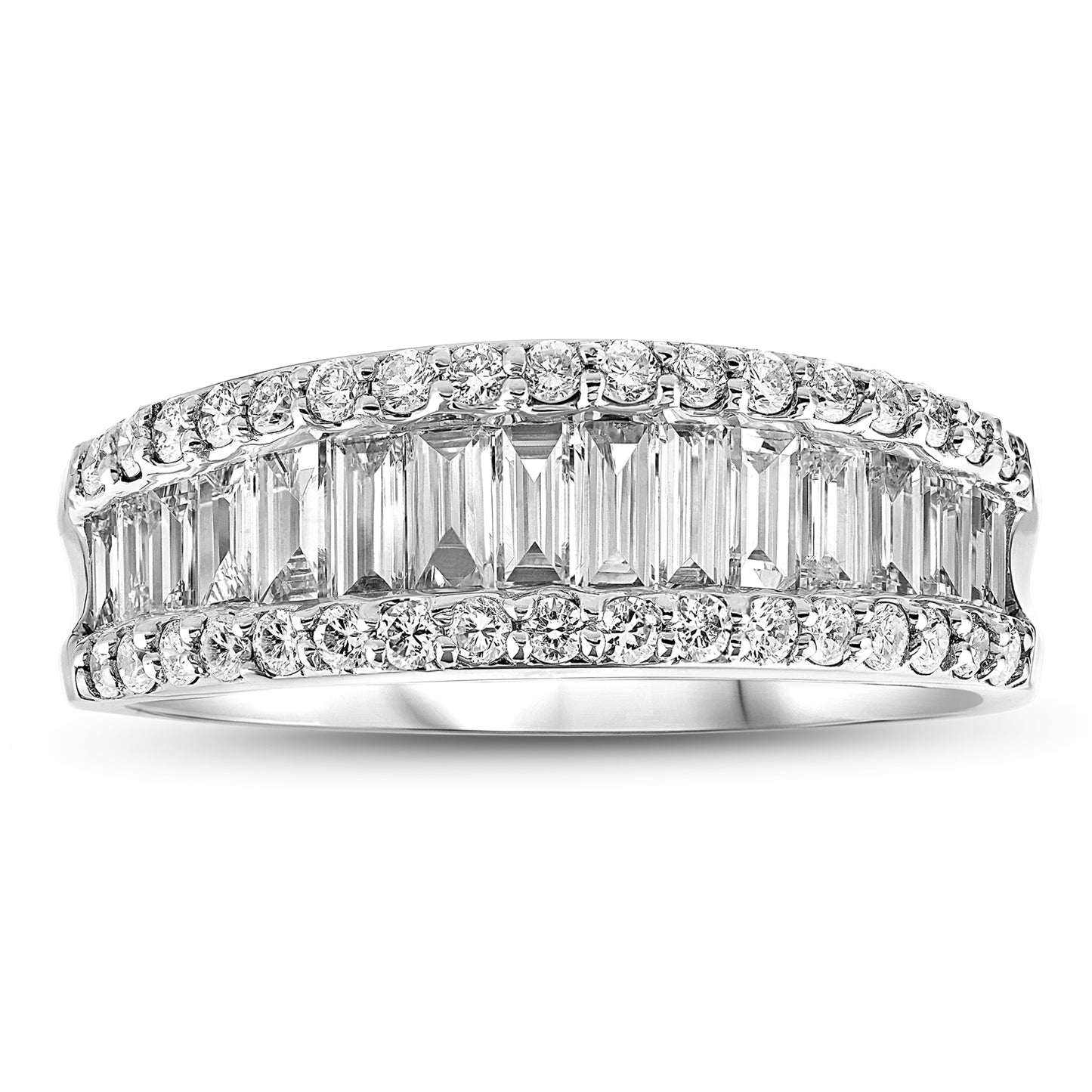 1.50ctw Fashion Diamond Wedding Band in 18k WG - Crestwood Jewelers