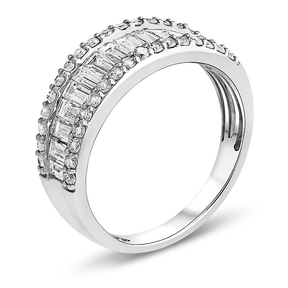 1.50ctw Fashion Diamond Wedding Band in 18k WG - Crestwood Jewelers