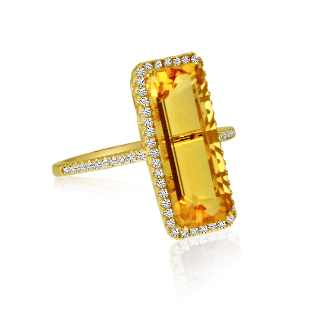 14K Citrine Diamond Ring - Crestwood Jewelers