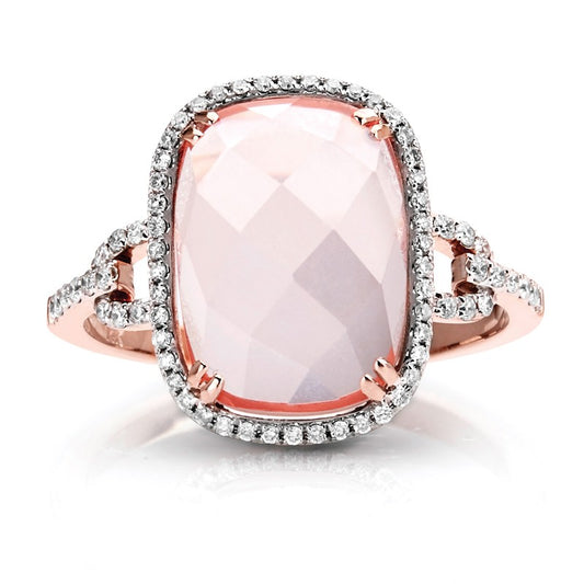 Couture Pink Quartz & Diamond Ring - Crestwood Jewelers