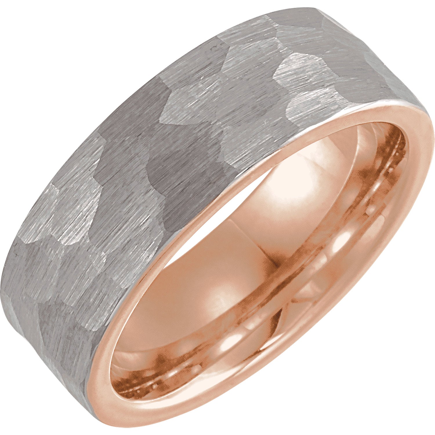 18K Rose Gold PVD Tungsten 8mm Band - Crestwood Jewelers
