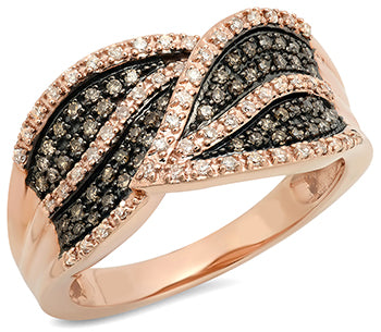 10KT Gold .40 Ct. TW White/Chocolate Diamond Ring - Crestwood Jewelers