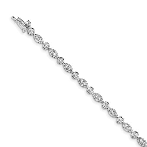14k White Gold Diamond Bracelet - Crestwood Jewelers